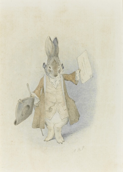 peterrabbit2007: Gentleman Rabbit With Letter (“Benjamin Bunny”) by Beatrix Potter,