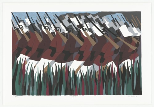 The March from the series The Life of Toussaint L'Ouverture, Jacob Lawrence, 1995, MoMA: Drawings an