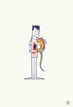 xombiedirge:  You Are Apart of Me by Ale Giorgini / Store Part of the “That’s Amore” art book, available HERE.  How I view pregnancies and parenting. Yuck!