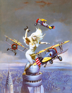 wonderful-strange:  Queen Kong by Frank Frazetta.