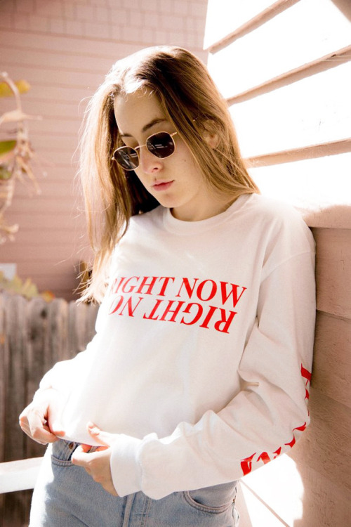 sersh:Alana Haim modelling the Right Now Long Sleeve T-Shirt