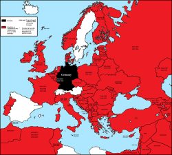 mapsontheweb:  All European  countries ever at war with Germany since 1870.