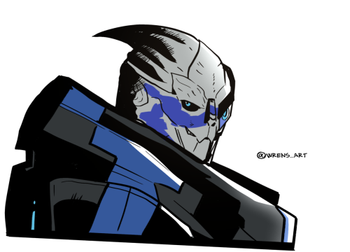 First time drawing Garrus and Liara