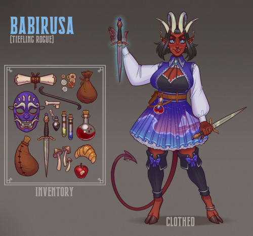 gristol:two tiefling commissions I recently did! based on adoptables also of my own design. meet bab