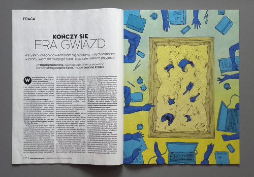 Wysokie Obcasy nr 43 (1109), ilustracja do rozmowy z Magdą Kieferling, autorką książki ‘Efekt 