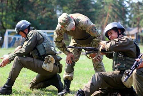 ariesmark:Ukrainian national guard training Get those filthy Russians out of Ukraine!