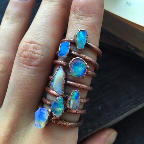 Australian opal rings ^_^