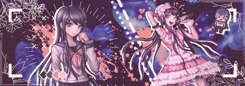 sayaka maizono (dr1) headers (3000 x 1055) for no one!