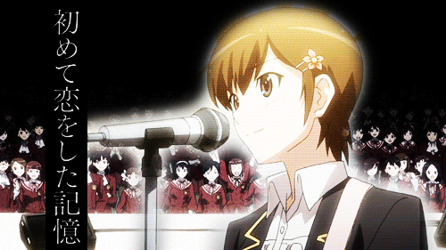 dusk252:   hontoubaka-blog: Hajimete Koi wo Shita KiokuMemory of My First Love   I honestly am not very happy with this gif since tumblr 1MB limit was really troublesome this time but… since Chihiro is so absolutely awesome I just had to post it anyway