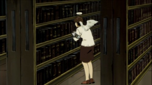 8a8y:“Library - Abandoned Factory - The Beginning of the World”Haibane Renmei: Epis