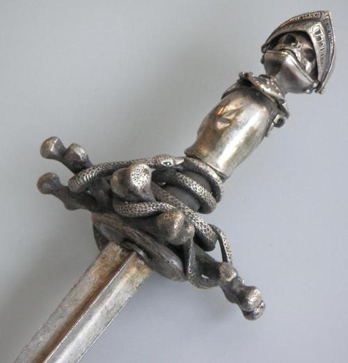 viktor-sbor:French Satanic Dagger circa 1880s-1910s.Blade possibly made from Model 1886 LeBel bayone