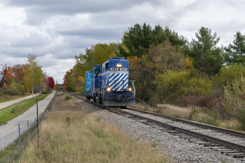 Great Lakes Central Traverse City Turn, Part OneAbout midday I heard the train in town, and ran off 