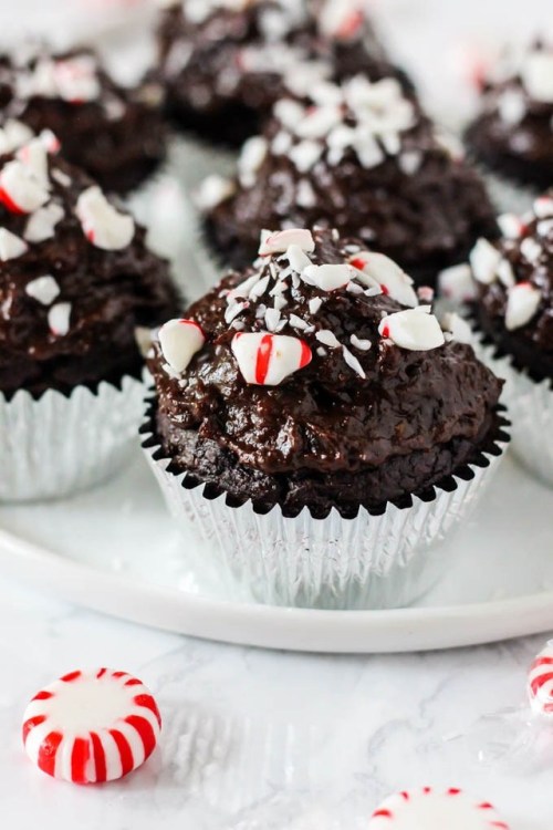 Vegan Chocolate Peppermint Cupcakes at Emilie Eats