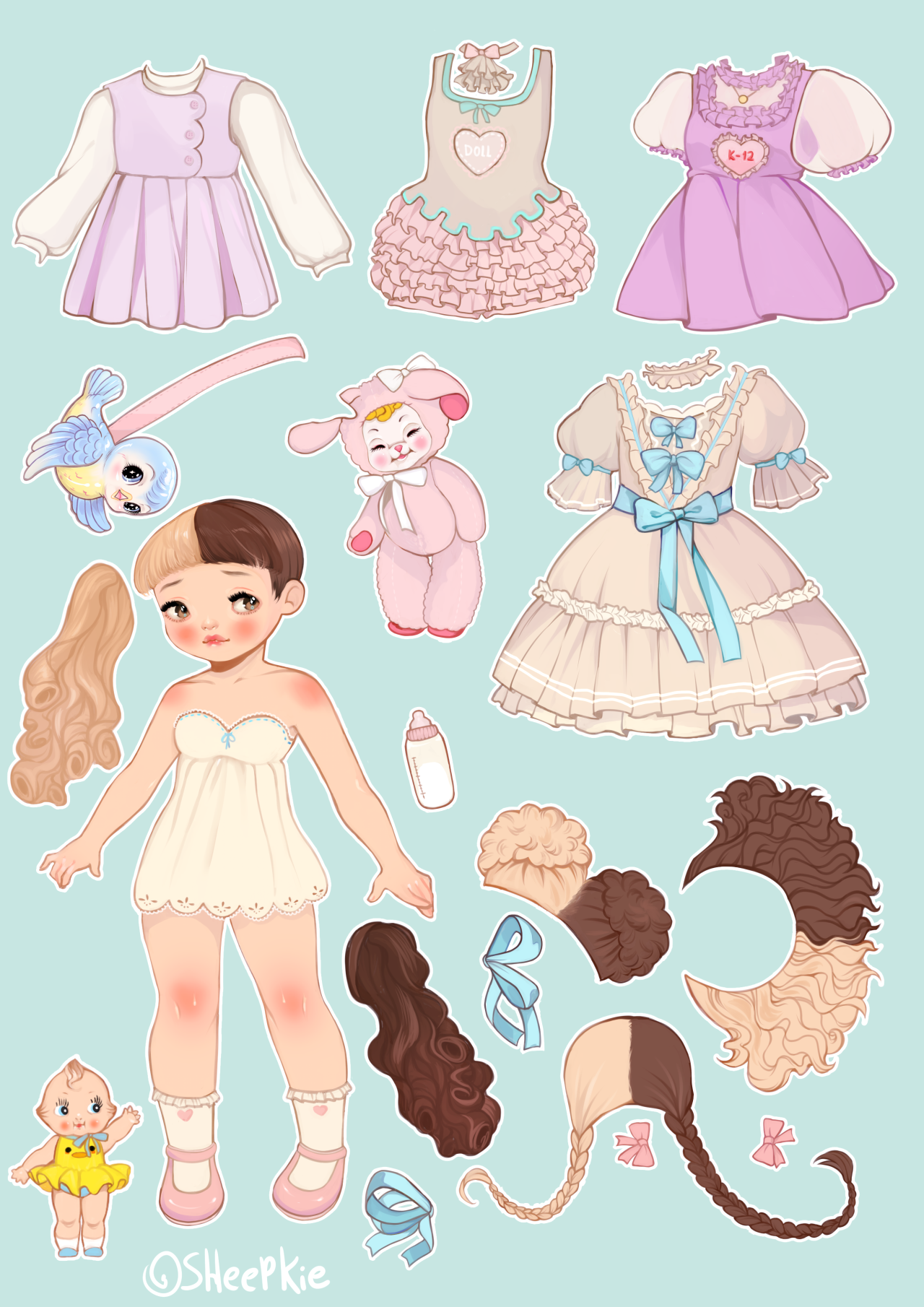 Hello, there’s a lil vintage style paperdoll of Melanie I make, feel ...