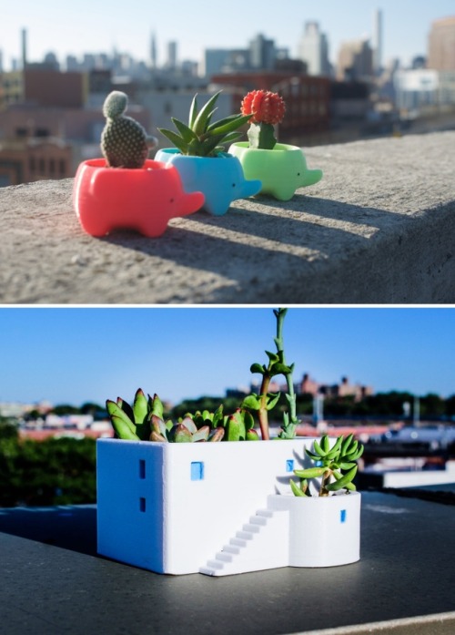 sosuperawesome:  3D Printed Planters, Decor and Tape Dispenser by Meow 3D Store on Etsy More Planters Follow So Super Awesome: Facebook • Pinterest • Instagram • Blog (New)  