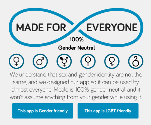 laughingfish:  aunymoons:  sexmind:  MCALC the first Gender Neutral Menstruation Calculator. Mcalc started off as an idea to create a menstruation calculator app that could be used by anyone regardless of their gender, this way our app keeps the trans*