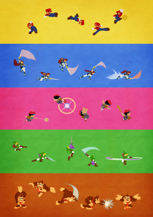 retrogamingblog:  Super Smash Bros Posters made by Chris Pocetti