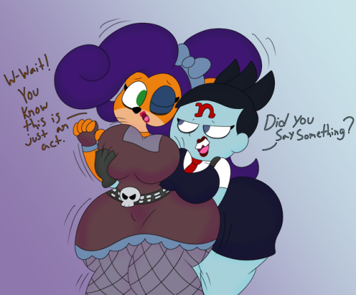 Finally got around to doing the final Coco and Nina.Coco&rsquo;s gonna have a long night. ;3