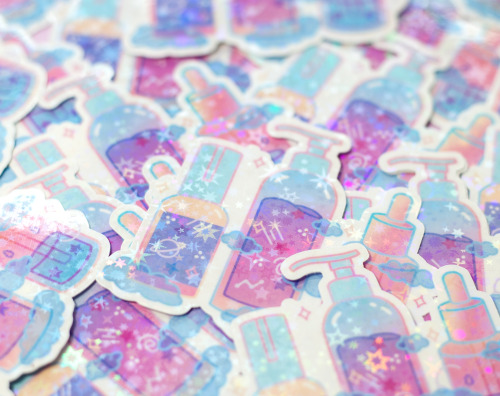 our first sparkly holographic sticker! im in love with these ones! they turned out great and i hope 