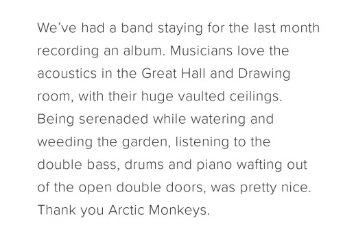 billycipher: Arctic Monkeys have recorded at least parts of AM7 on Butley Priory venue (published J