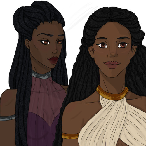 kieraembers: -Chataya on the left and Alayaya on the right “The gods made our bodies as well as ou