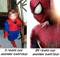 purplereyn:  lunamalfoy7:  vadimtaleykin:  andrew garfield  his cosplay game has greatly improved   This proves that you truly can grow up to become anything you want. Expect Batman.