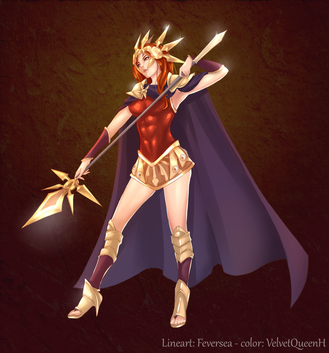 velvetqueenh:   LOL Pantheona - Pantheon and Leona champion fusion  made by amazing