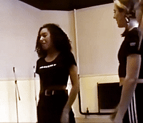 mzzjones93:Mel B & Mel C in 1994 when the Spice Girls all lived together