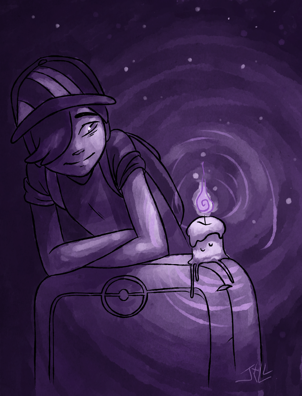 soup-du-silence:  my boy at various ages with ghosts because I should be doing the