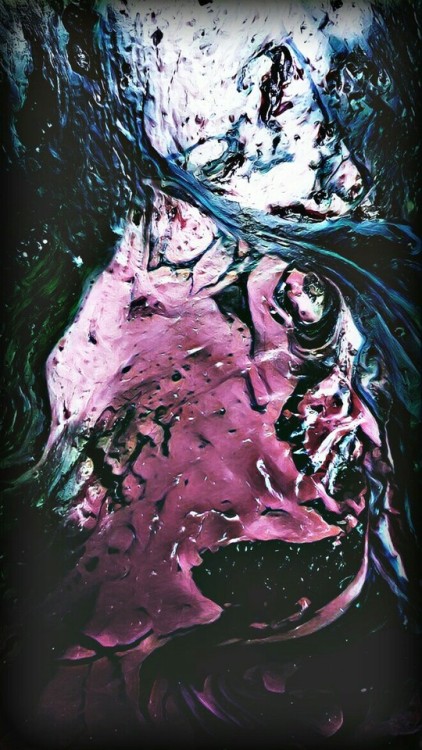“Seer 2.0” I took a photo of an area on one of my paintings, and added an obscene amount