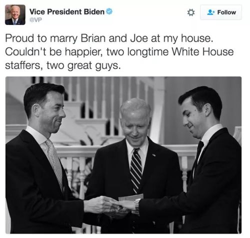alliedbiscuit:  tcfkag:  Biden looks happier than the grooms honestly, like he’s seeing the on