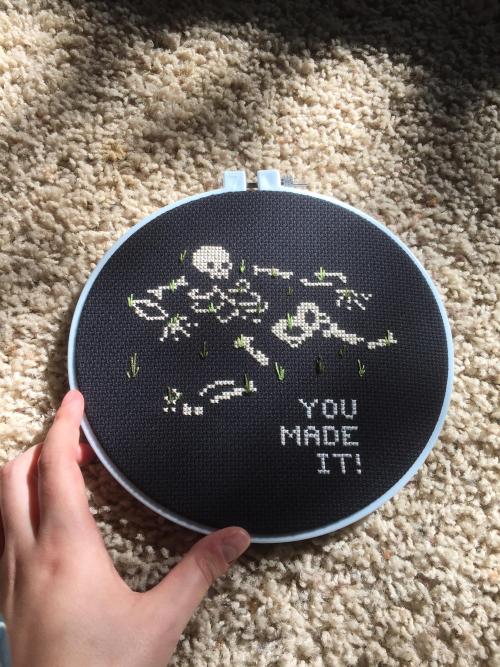 somediyprojects: You Made It! stitched and designed by Plaant. Pattern available here. &ldquo