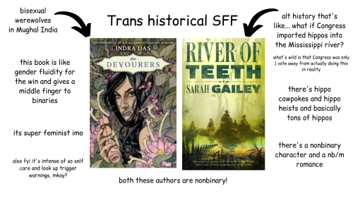 coolcurrybooks: Some trans science fiction and fantasy books. You can find my earlier recs for f/f s
