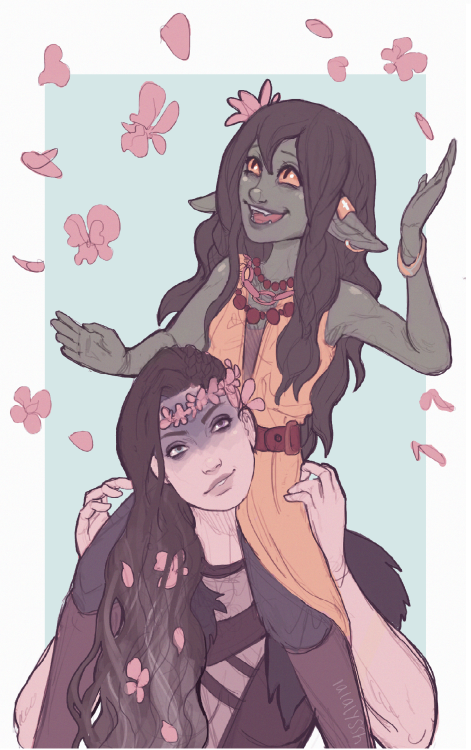 nonbinarywithaknife:lalalyssh:My annual “Nott, Your Valentine”, this time a special Yasha Flower Sho