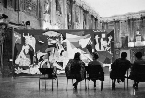 poetryconcrete:  Picasso’s Guernica at the Palazzo Reale of Milano, photography by René Burri, 1954, in Milan, Italy.