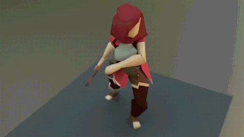 I made a #lowpoly version of @ttyto-alba‘s character Effie in #blender3d ! I also sort of figured ou