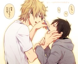 yaoibrasil:  shizuo x izaya kawaii Durarara!!!Yaoi 