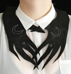 snake-medicine:  Moon Hand Leather Collar by Alice Rogers - www.alice-rogers.com 