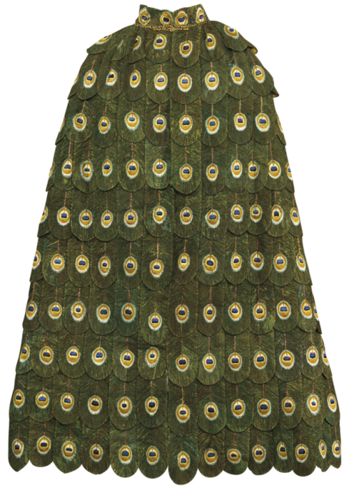 EMBROIDERED ‘PEACOCK FEATHER’ CAPE QING DYNASTY, LATE 19TH CENTURY