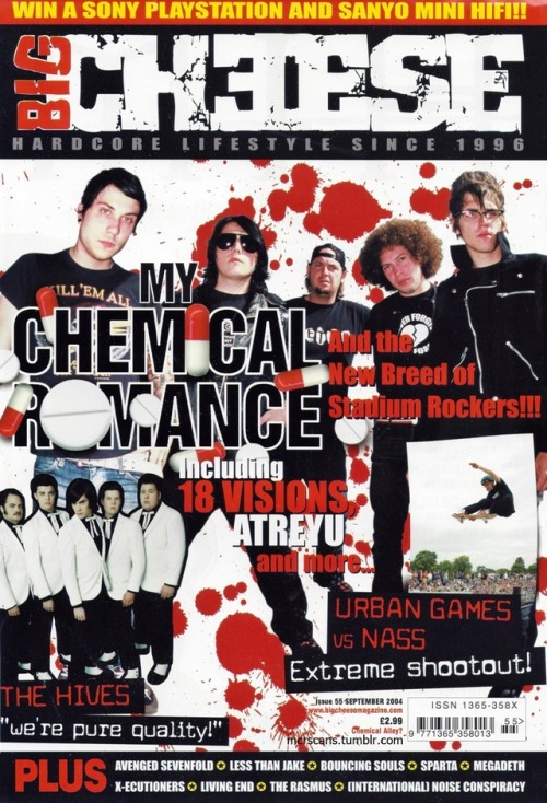 mcrscans: My Chemical Romance article for Big Cheese, September 2004 by Jim Sharples.