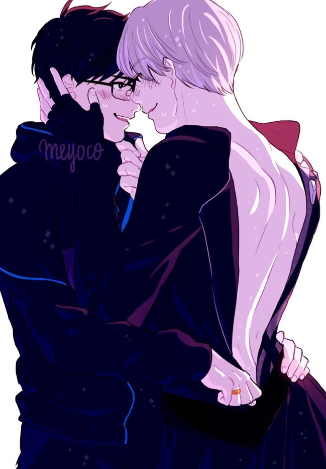 cousaten:  I’ve seen a lot of people draw Viktor zipping Yuuri’s costume open,