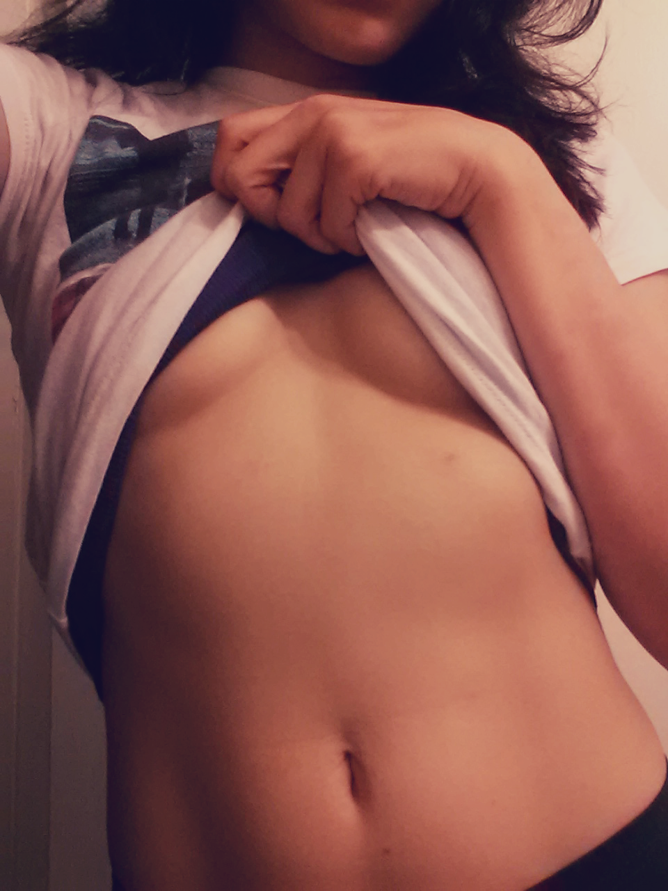 j4mtastic:  No bra today!  Perks of small boobs. c: