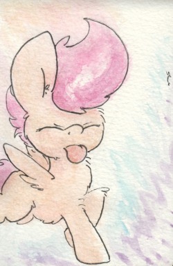 slightlyshade:  Scootaloo runs in licking!x3