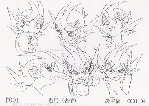 yugioh-sheets:遊馬（表情・大くずし）Yuma (Expressions)