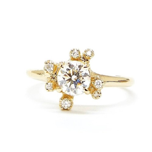R063 - 14K Gold Engagement Ring Center Diamond : 0.44ct, VS1/2, Color G ...