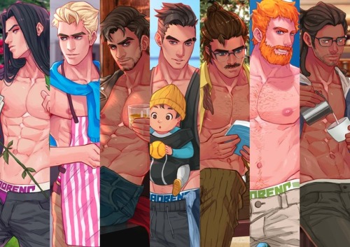 Finally complete Dream Daddy set.You can get the NSFW nude version from my Gumroad:https://gumroad.c