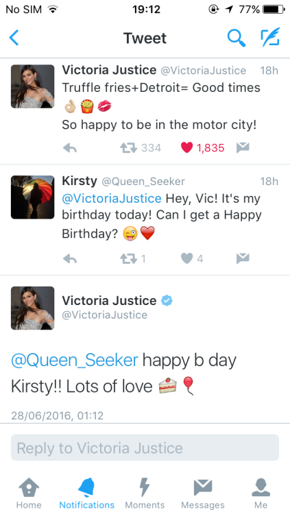 I know it’s going to be a great birthday when Queen Justice herself wishes me a happy day