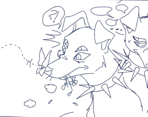 greysketchbluetide:  thanks for 100 followers i will make more of cerberus and flug ,dont worry  *( > u 0)