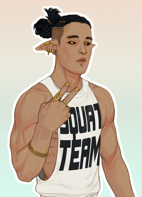 Meet Asher’s gym buddy (and general buddy) Cyrus - a jinn who can shapeshift into a golden can