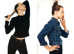 1998miracle: Milla Jovovich, 1996 Gap jeans